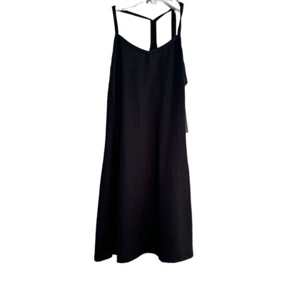 Top 90 Degree By Reflex Junior’s Racerback Athletic Tank Dress Black Size M